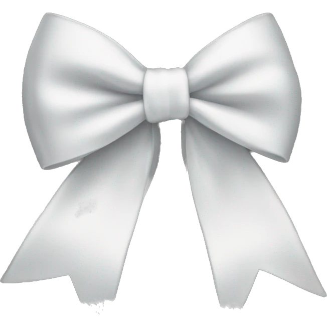 white satin bow emoji