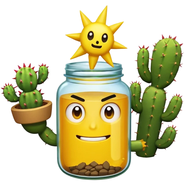 Brawl Stars Spike throws a jar emoji