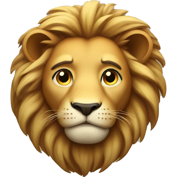 Thinking Lion emoji