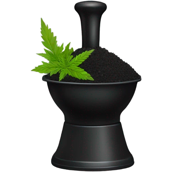 Black herb grinder emoji