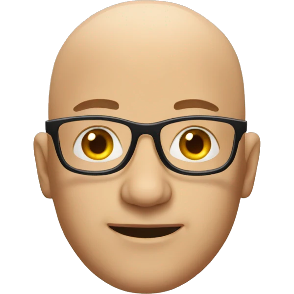 Bald men with glasses emoji