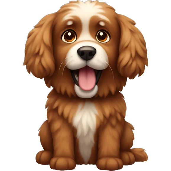 brown fluffy dog emoji