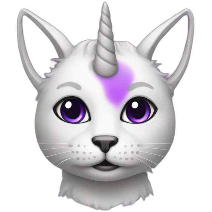 unicorn cat in purple emoji