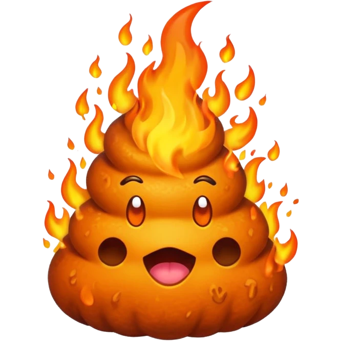 Flaming poo emoji