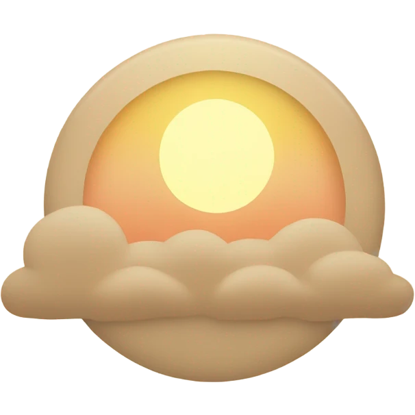 Beige sunrise emoji