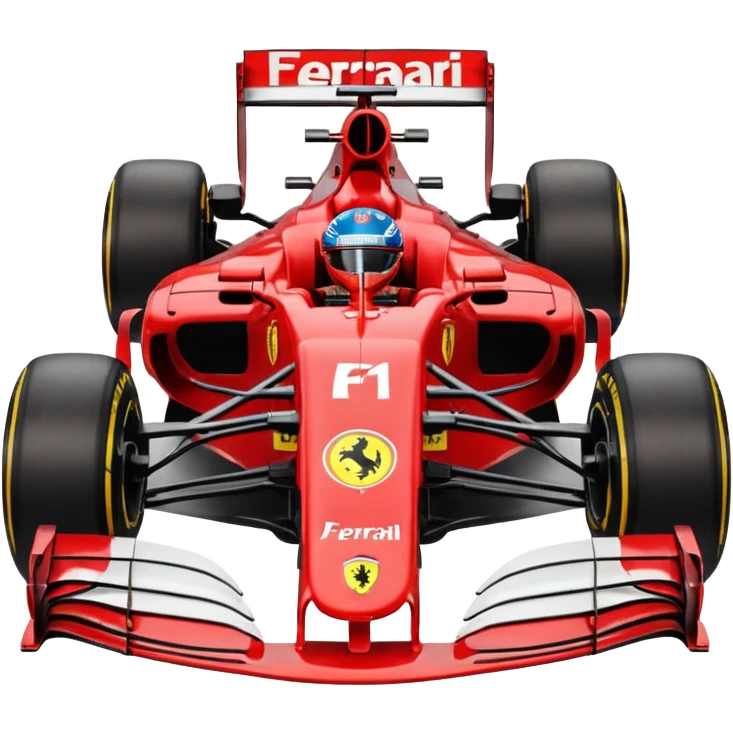Make a Ferrari f1 car with leclerc driving it emoji emoji