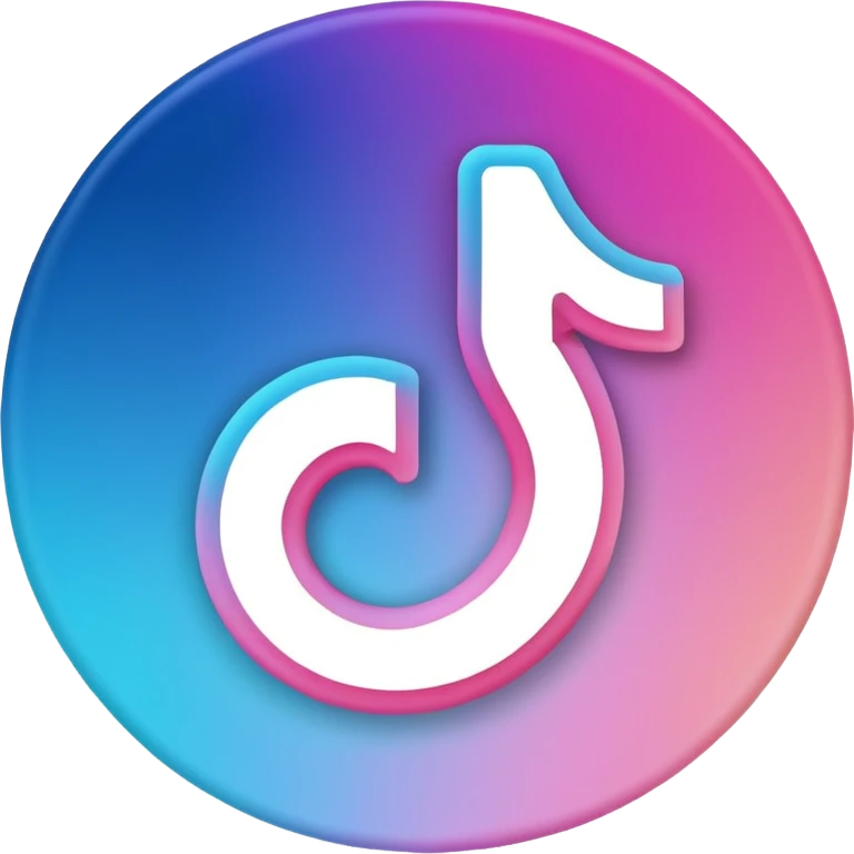 glowy tiktok logo with clear background emoji