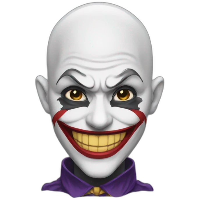 black bald joker emoji