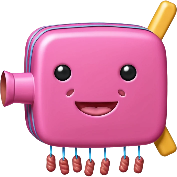   jeff koons style art pink spam meat  pinata  emoji