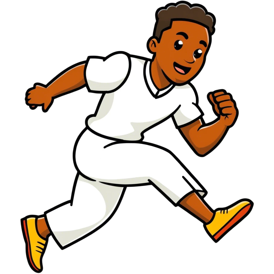 Black man running away with fried chicken in hand emoji