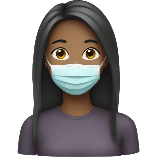 girl with a facemask emoji