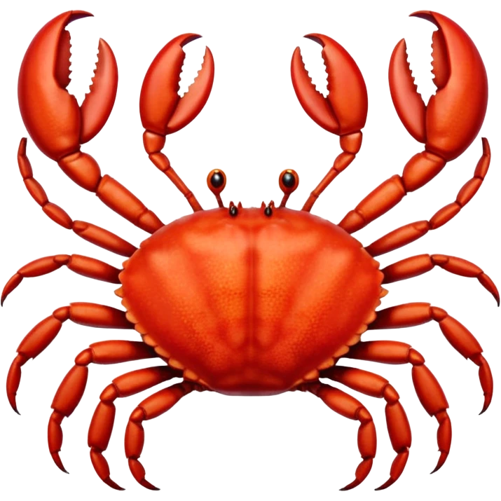 A live crab with only eight legs and two pincers emoji