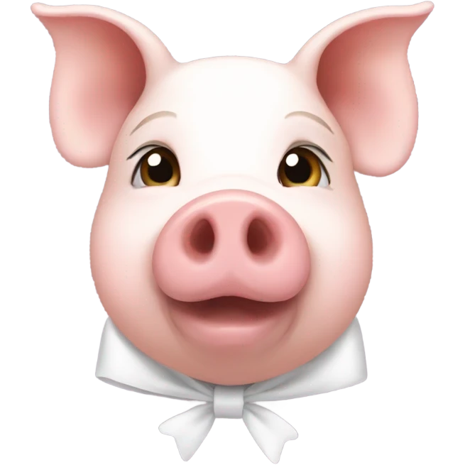 Pig With white bow emoji