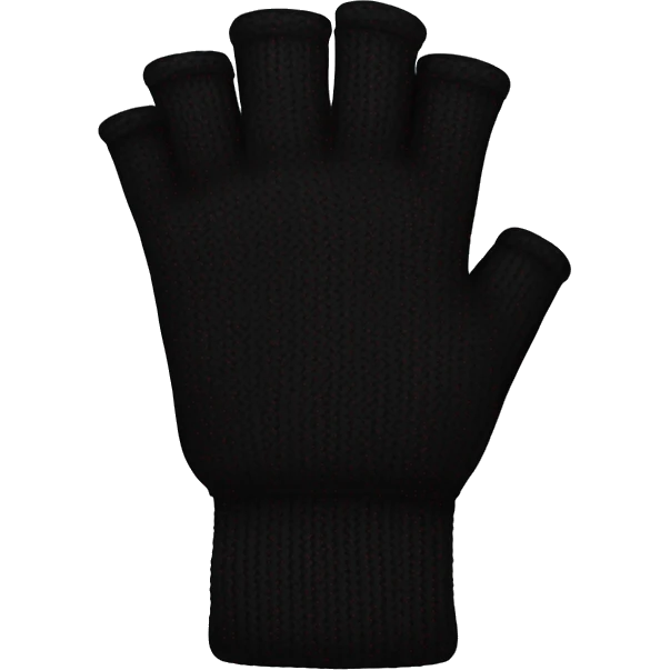 Black fingerless gloves emoji