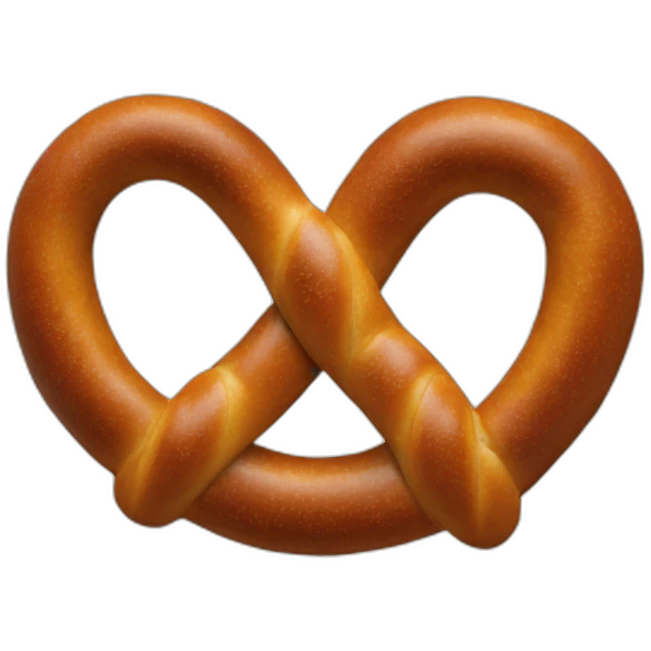 A pretzel made of iron emoji