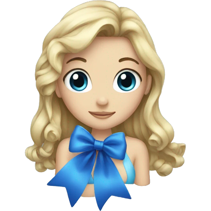 blue bows emoji