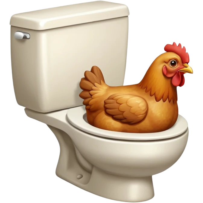 chicken nugget on the toilet emoji