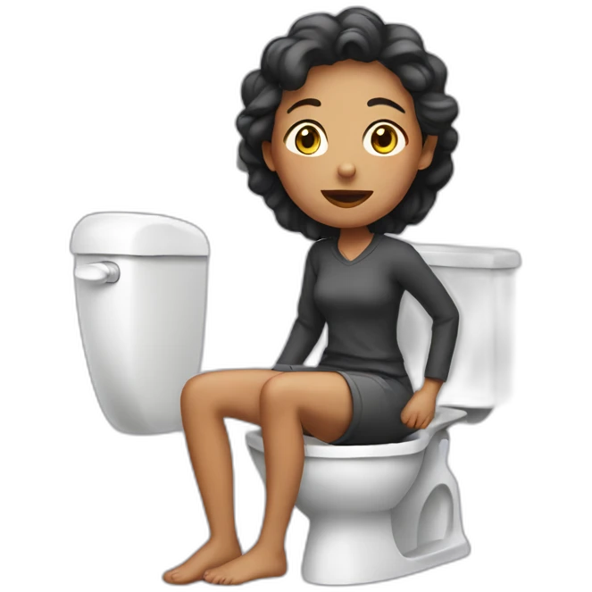 Woman sitting on the toilet emoji