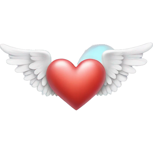 Heart with angel wings emoji