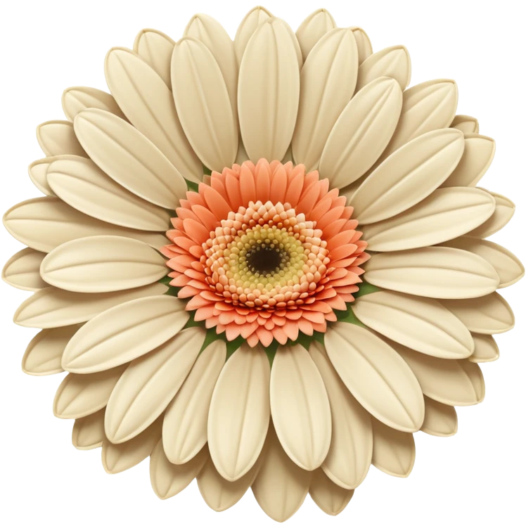 light beige Gerbera flower emoji