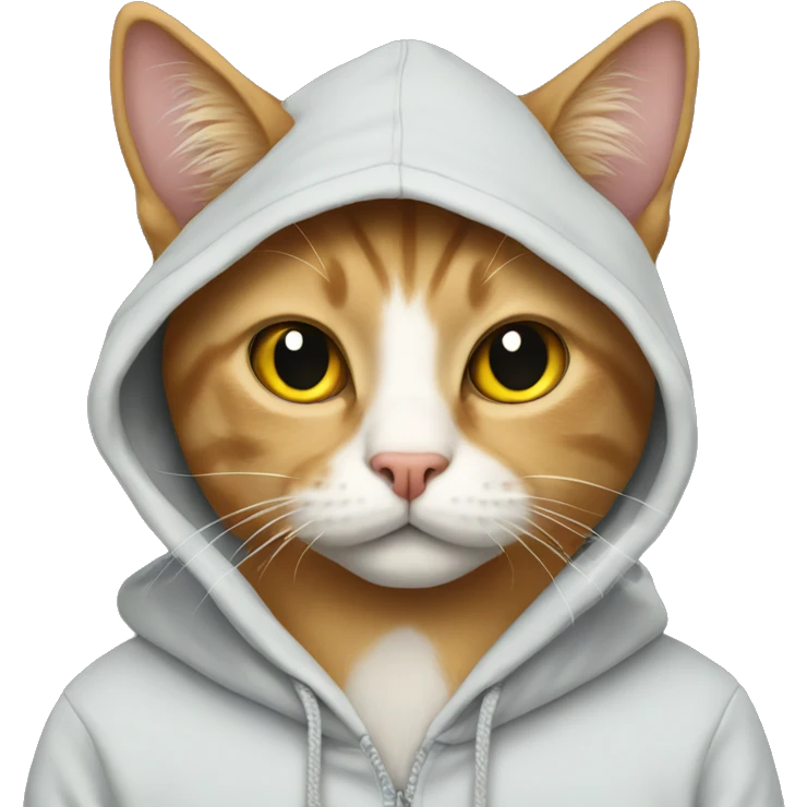 Cat with hoodie emoji