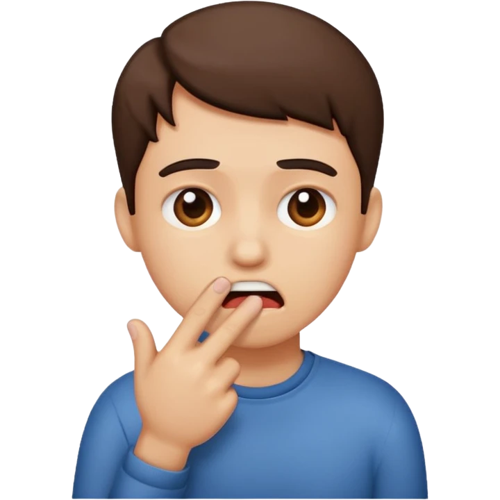 Emoji mordiendose el dedo  emoji