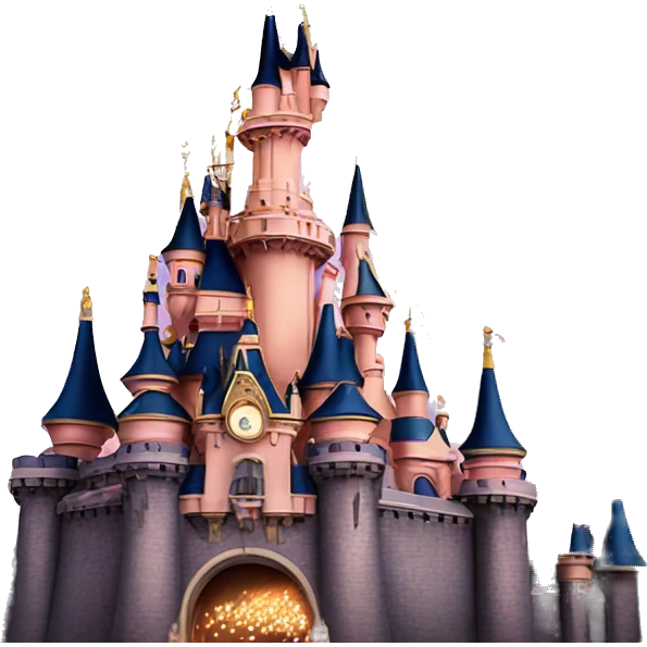 Disneyland paris castle with fireworks emoji