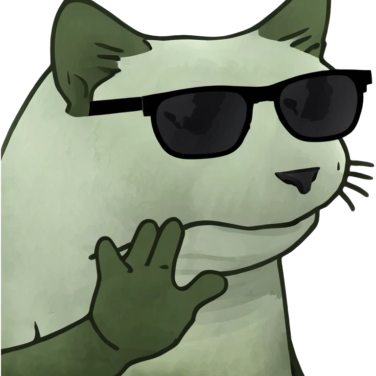 Cat with sunglasses emoji