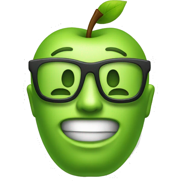 Green apple geek bar emoji