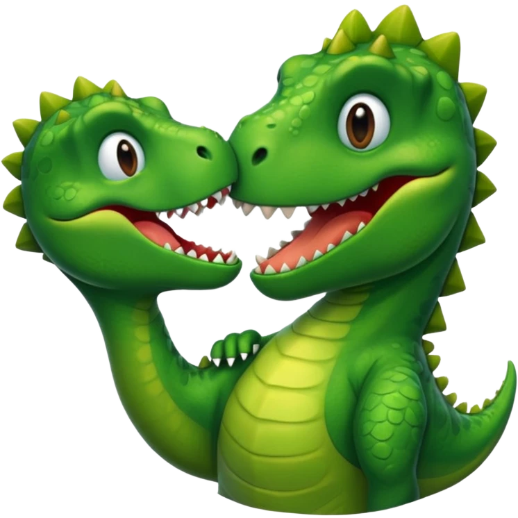 Dinosaurio dando un beso emoji