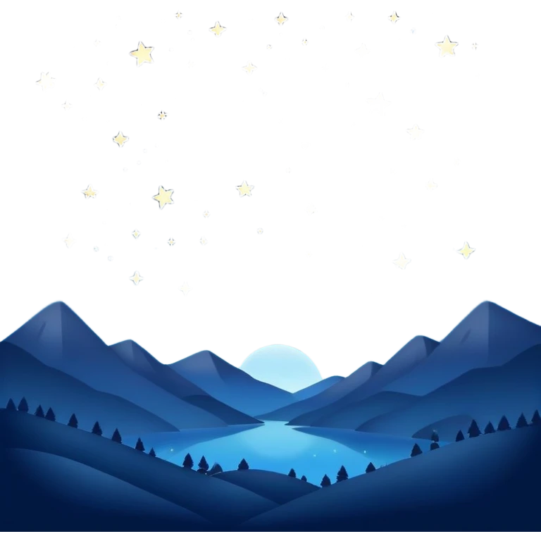 peaceful night sky with stars emoji