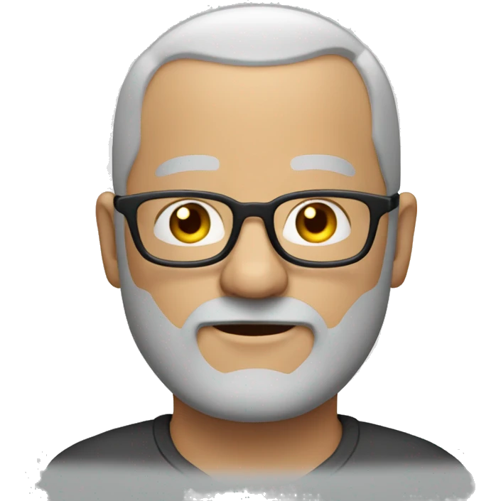 fat bald man grey beard glasses emoji