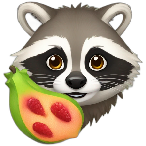 Raccoon Fruit emoji