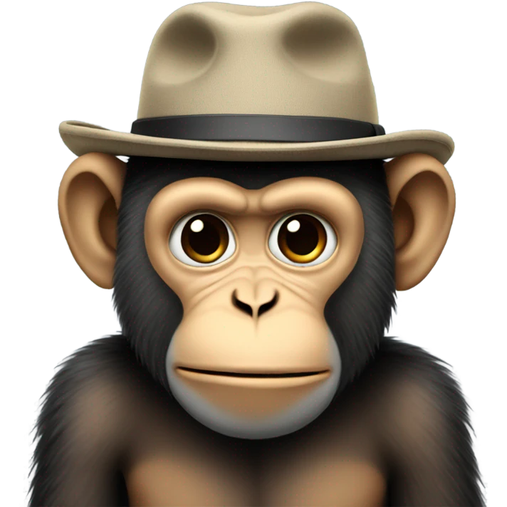 sad monkey with hat emoji