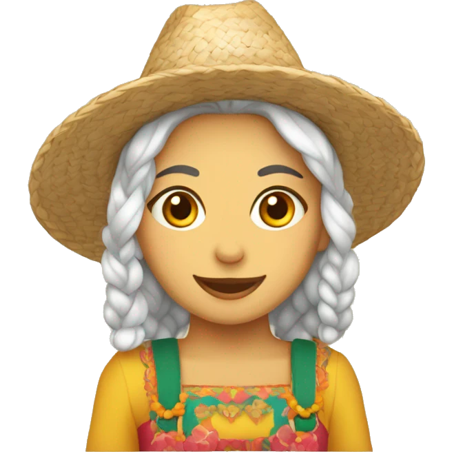 Gata branca-festa junina emoji