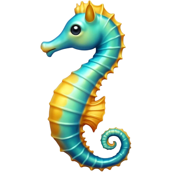 Cinematic Comical Sea Horse Portrait Emoji, Head tilted dramatically with an exaggeratedly amused expression, featuring a delicately curved seahorse with a whimsically coiled tail and wide, comically expressive eyes full of playful disbelief, Simplified yet hilariously expressive features, highly detailed, glowing with a slightly sassy aquatic glow, high shine, dramatic yet playful, stylized with an air of quirky marine mischief, soft glowing outline, capturing the essence of a meme-worthy seahorse that looks ready to drift its way into viral fame! emoji