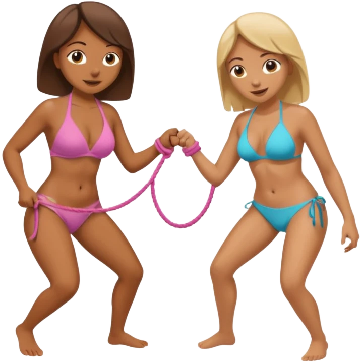 🩲&👙 tug of war  emoji