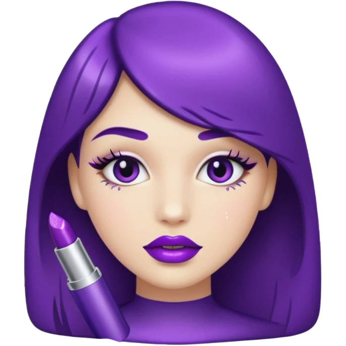 glitter purple lipstick emoji