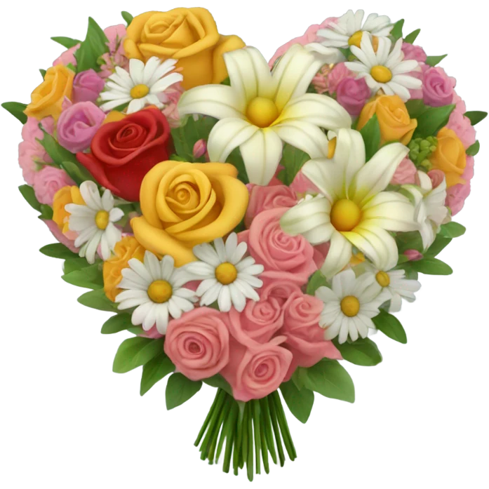 Heart bouquet flowers emoji