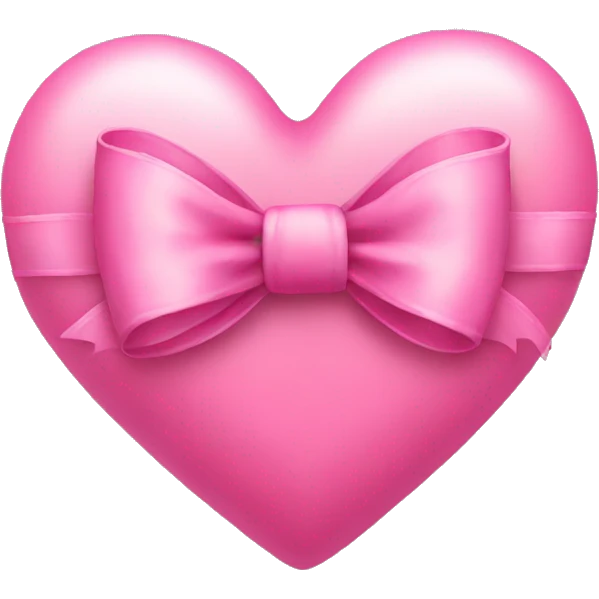 Pink heart with bow emoji