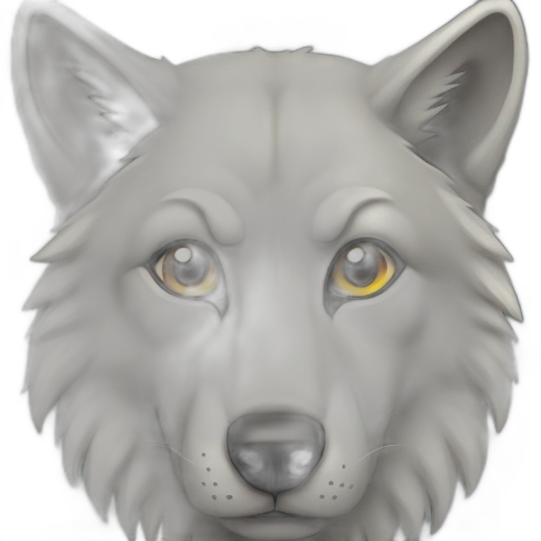Loup regard sombre  emoji
