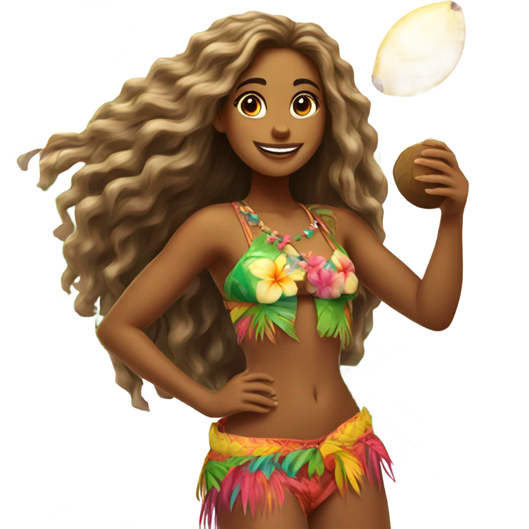 Coconut girl emoji
