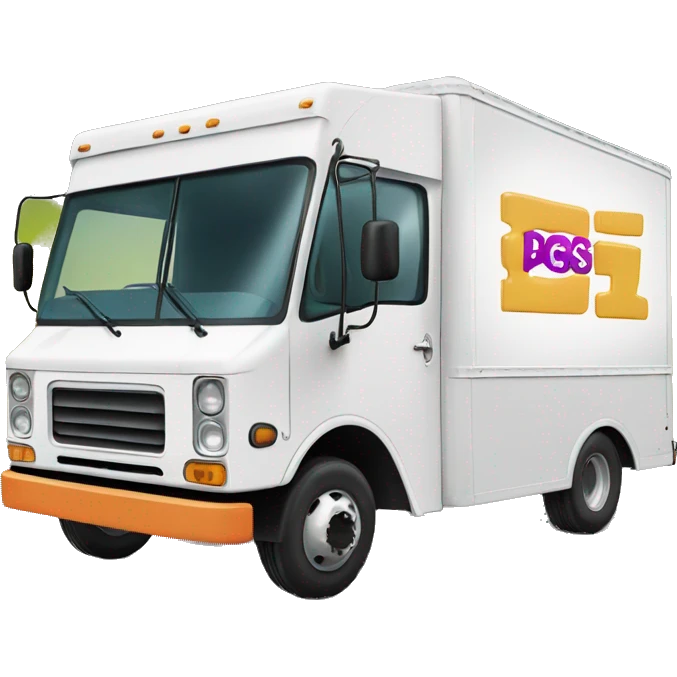 Boxtruck with letters "PGS” on the side emoji