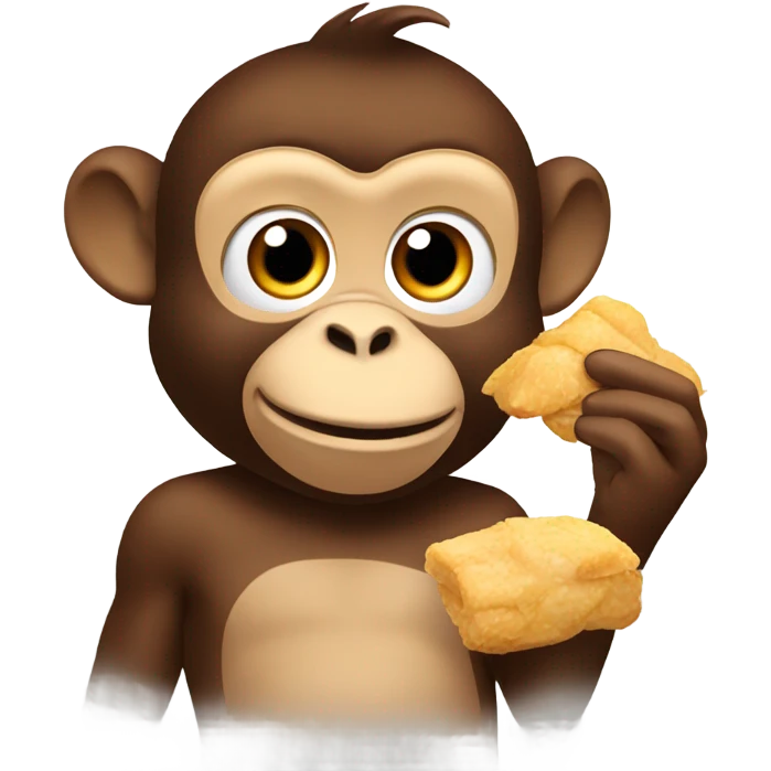 Monkey eating chicken  emoji
