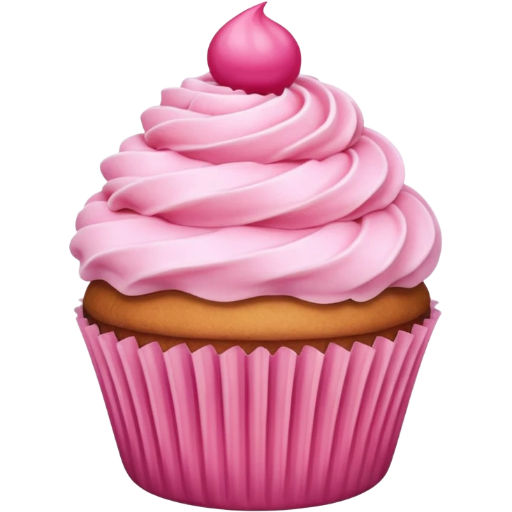 Cupcake with pink icing emoji