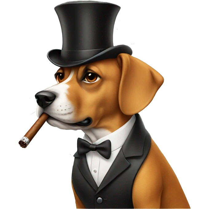 dog smoking a cigar  emoji