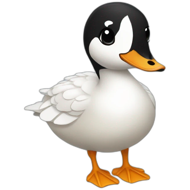goose keeper white with black hair emoji