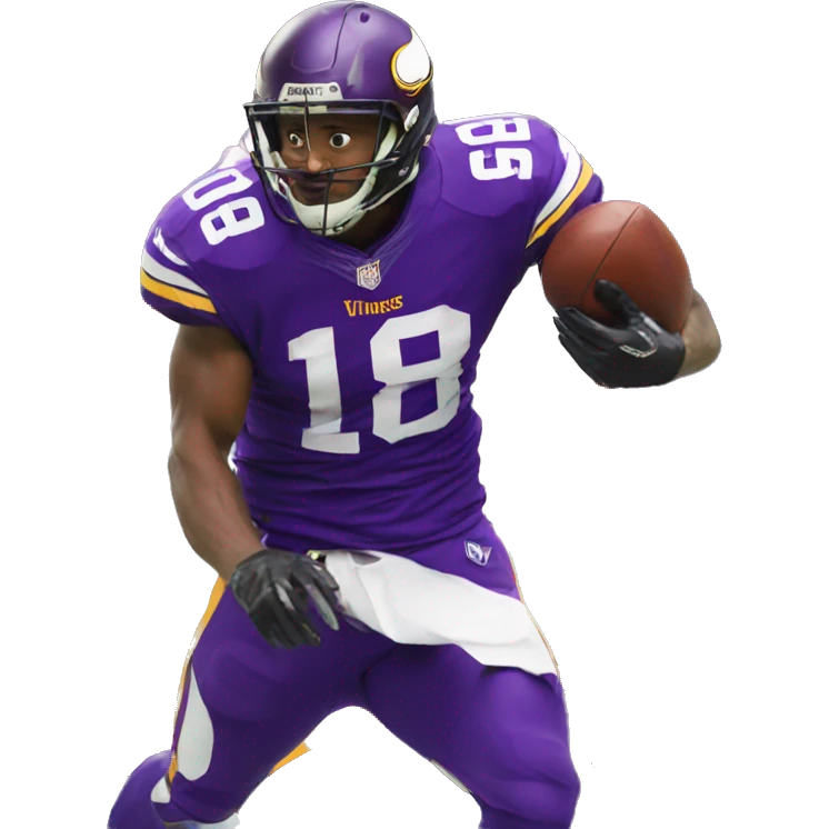 Mn Vikings #18 dropping a pass emoji