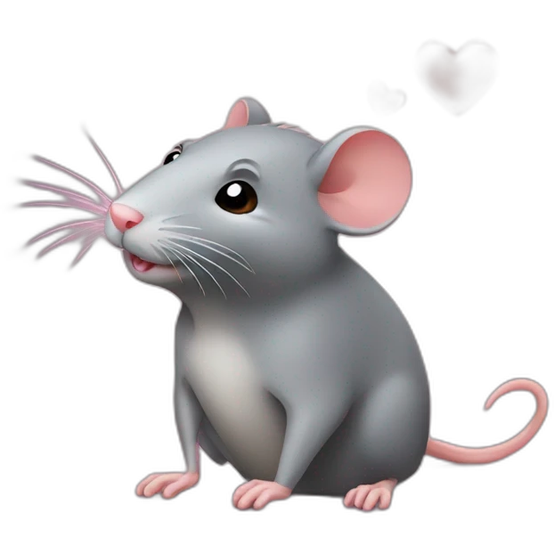 Rat in love emoji