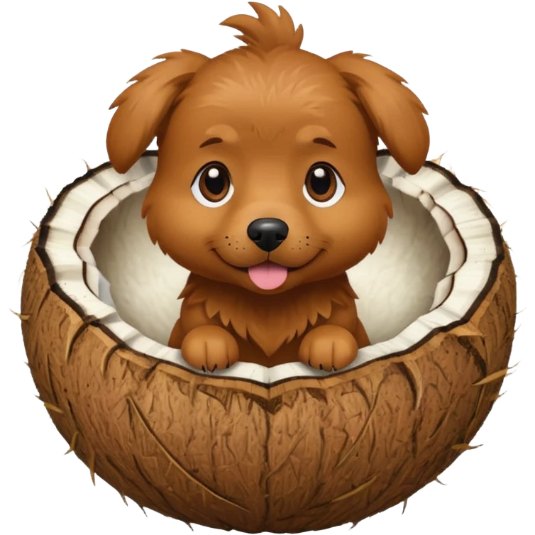 dog in a coconut emoji
